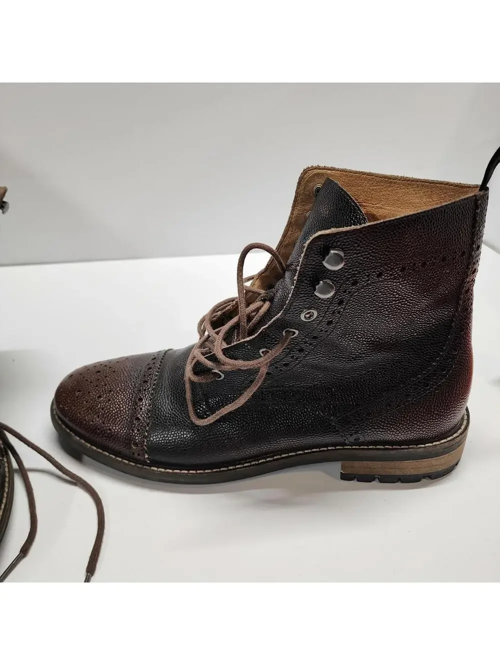 EUC Unique JD Fisk: Forest Cognac mens Boot 12